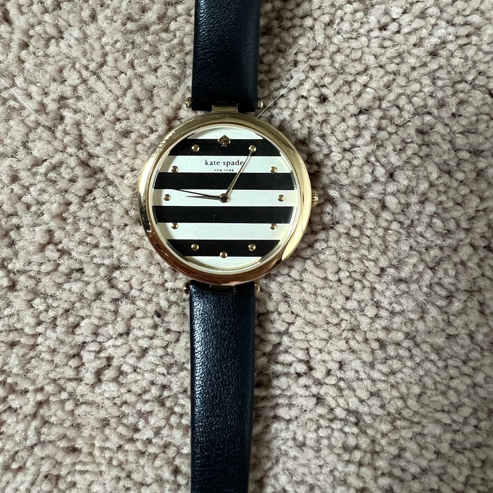 Kate Spade Black and White striped watch